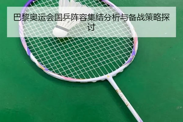 巴黎奥运会国乒阵容集结分析与备战策略探讨